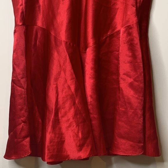 Victoria’s Secret | Cherry Red Satin Adjustable Straps Négligée Slip Dress S - Picture 11 of 14
